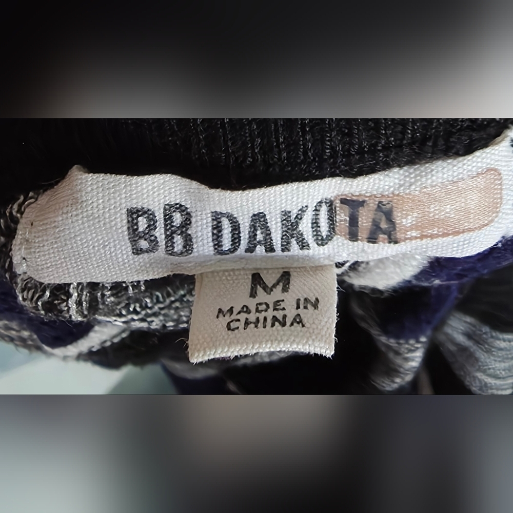 BB Dakota Black and White Striped Skirt - Picture 4 of 4